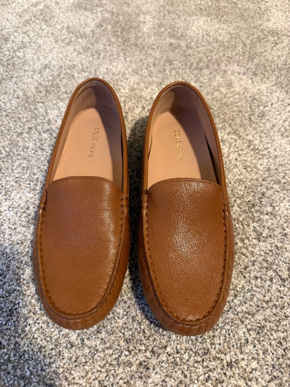 Cole Haan Women Brown Leather Penny Loafers